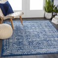 thumbnail image 4 of Hauteloom Baldivis Living Room, Bedroom Bohemian Vintage Area Rug - Ancient Traditional Pattern Carpet - Blue, White - 5'3" x 7'1", 4 of 7
