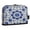 Blue and White Batik Pattern, variant on Standing Pencil Case with Base Large Capacity Stationery Pouch Pen Bag with Zipper for Women Men Abstract Shapes Pattern