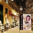 thumbnail image 5 of Welcome New Year 2025 Pink Gold Champagne Decorative Garden Flag, Celebration Gift Fireworks Yard Outside Decorations, Christmas Winter Burlap Outdoor Small Home Decor Double Sided 12.5x18, 5 of 6