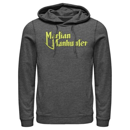 Men s Justice League Martain Manhunter Pull Over Hoodie Charcoal Heather X Large