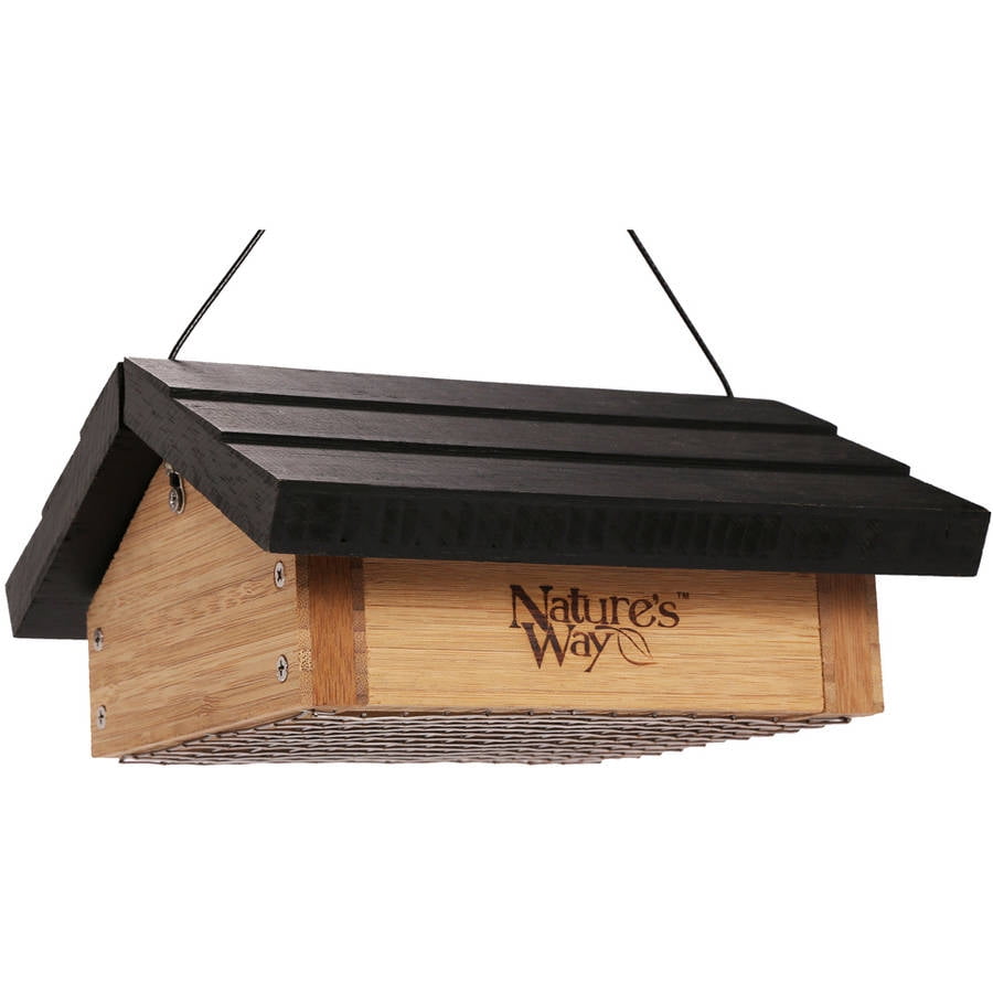 8" Recycled Double Cake Upside Down Suet Feeder Holds 4 Cakes 