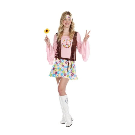 Peace Baby 60's Hippie Dress Costume Teen Junior