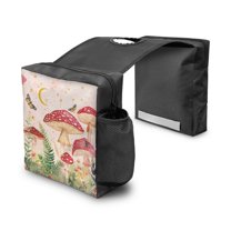 Uorisanigo ATV Saddle Bag Tank Bag Wear-Resistant Mushroom Print Motorcycle Front Saddlebag Waterproof Accessories Storage Pack Suitable for Grizzly Bicycle