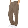 thumbnail image 3 of Nestiefly Mens Baggy Sweatpants Baggy Casual Straight Wide Leg Fleece Sweat Pants Athletic Workout Gym Jogger with Pockets Khaki 2XL, 3 of 7