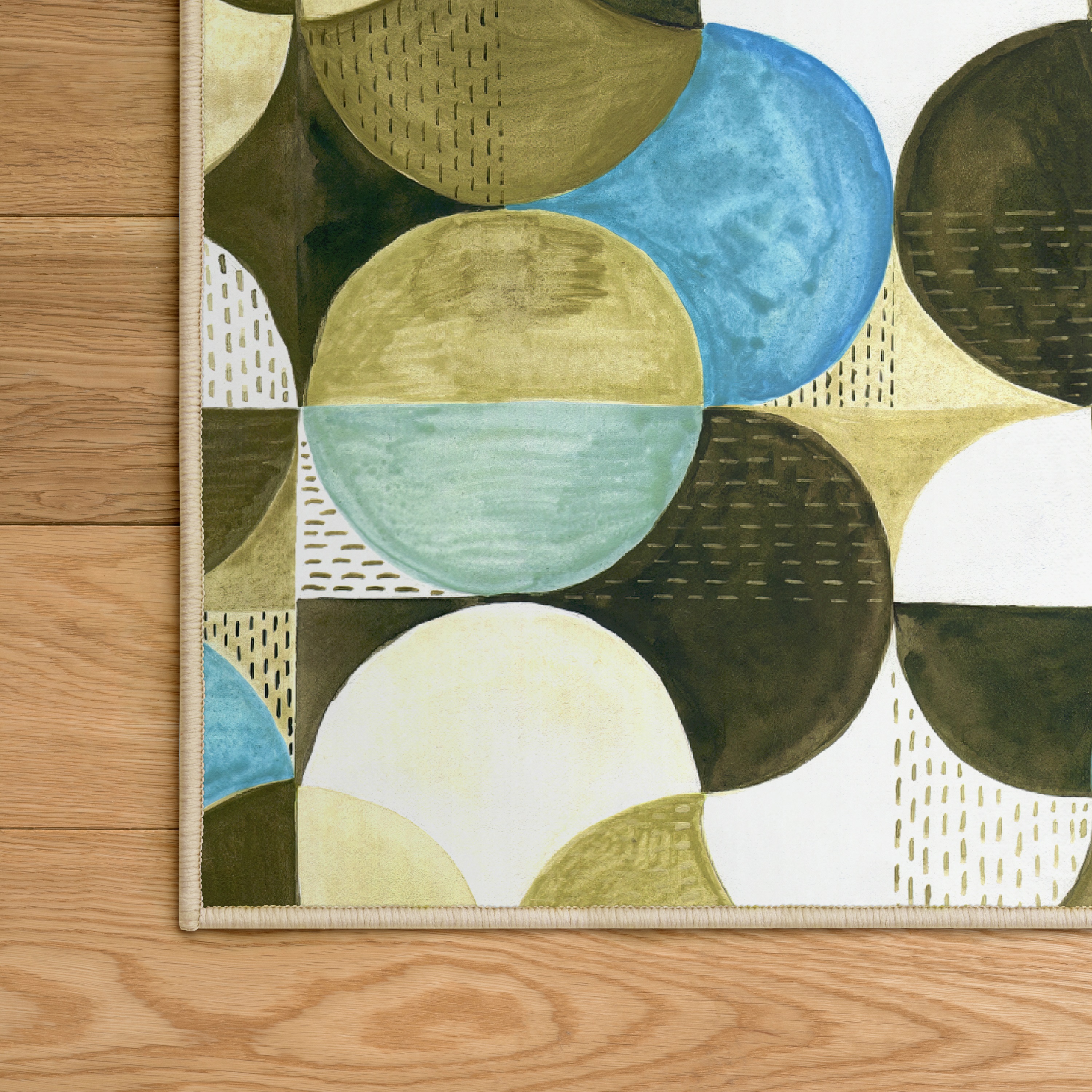 Geometric II Washable Geometric Art Area Rug size 8'x10', Power-loomed, Heavenly Softness with Non-Slipping Backing