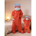 thumbnail image 5 of Silly Onesie Adult Pajamas Unisex Ultra Soft Plush Hooded Loungewear Funny Monster Hooded Pjs Big Mouth Monster Homewear for Movie Nights, 5 of 5