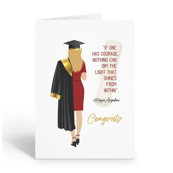 Stonehouse Collection | Graduation Card | Inspirational Woman Grad Card | 5x7 Bl