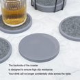 thumbnail image 3 of Posavasos Absorbentes Para Bebidas Con Soporte, 6 Paquetes De Posavasos De Silicona Con Inserto De Fieltro Suave (Posavasos De 4,3 Pulgadas Con Soporte De 4,5 Pulgadas En Negro Y Gris), 3 of 5