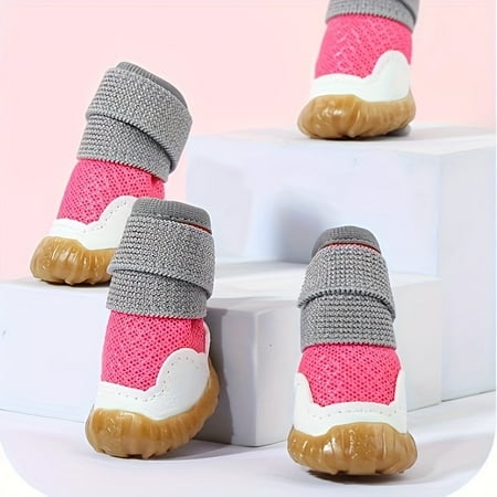 ENIYUU Dog Shoes Dog Boots Paw Protectors For Winter Snowy Day Summer Hot Pavement Waterproof In Rainy Weather Outdoor Walking Indoor Hard Floor Anti Slip Sole