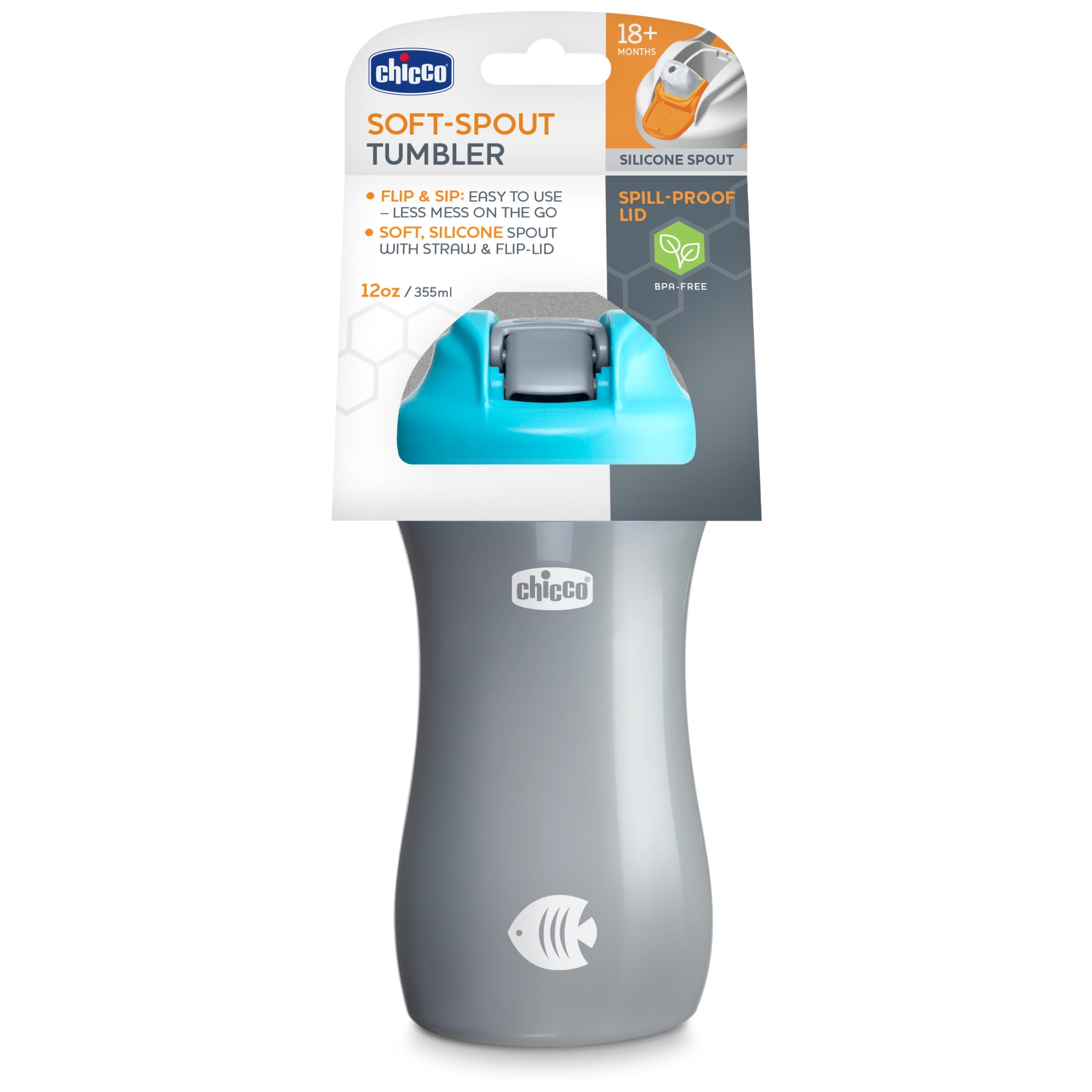 Chicco 12oz. Soft Spout Tumbler, 18m+ - Teal