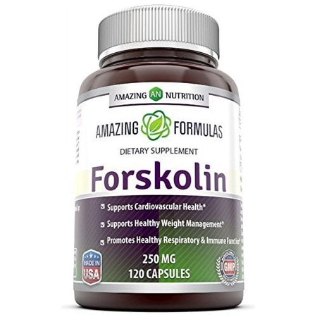 Amazing Formulas Forskolin Extract (Standerdized to 20%) 250 Mg Per Serving 120 Capsules Supplement| Non-GMO | Gluten Free