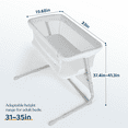 thumbnail image 5 of Cowiewie Baby Bassinets Bedside Sleeper, All Mesh Crib, Lightweight, 5 Height Adjustment, with Storage Bag, 5 of 7