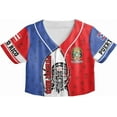 thumbnail image 2 of Lotusprinthandmade Personalized Name Puerto Rico Crop Top Baseball Jersey for Women XS-XL Multicolor, 2 of 5