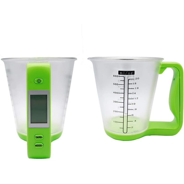 Mini Analog Kitchen Food Scale with Removable Measuring Cup - 1000g/500mL  Capacity