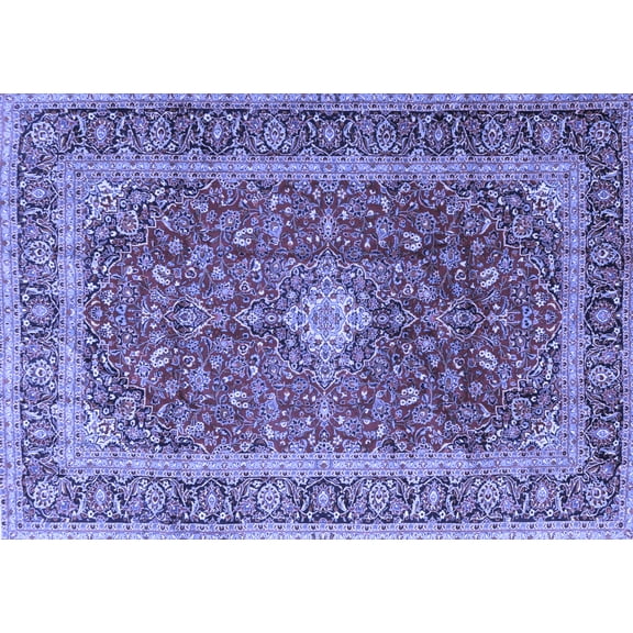 Ahgly Company Indoor Rectangle Persian Blue Traditional Area Rugs, 5' x 7'