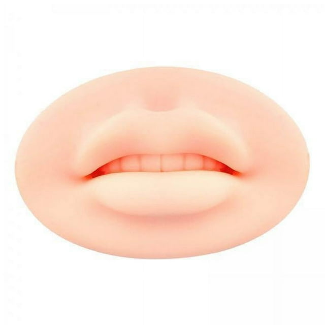 Labios De Silicona 5x5D Practican Permanentemente Suave Para Principiantes Práctica De Perforación Color Claro 5 piezas