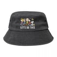 thumbnail image 1 of Sombreros de pescador de algodón con diseño de Snoopy, The Gang, de Comic Peanuts, para mujer, de Woodstock, Charlie Brown, con dibujos animados, estilo vaquero, 1 of 4