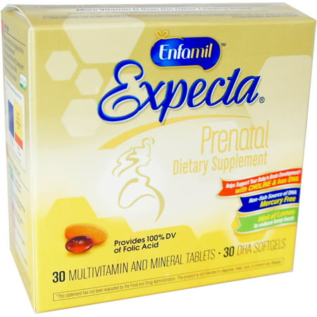Enfamil Expecta DHA et multivitamines Combo Pack pour les mamans enceintes et qui allaitent 60 ch (Pack de 4)