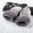 thumbnail image 4 of Dyfzdhu Women Winter Warm Cold Proof Ski Bag Fingertips Plush Waterproof Outdoor Cycling Mittens In Winter Grey, 4 of 8