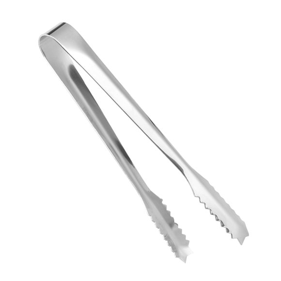 Pinzas de acero inoxidable para azúcar, hielo, repostería, cocina, ensaladas, barbacoa, utensilios de bar, color plata.