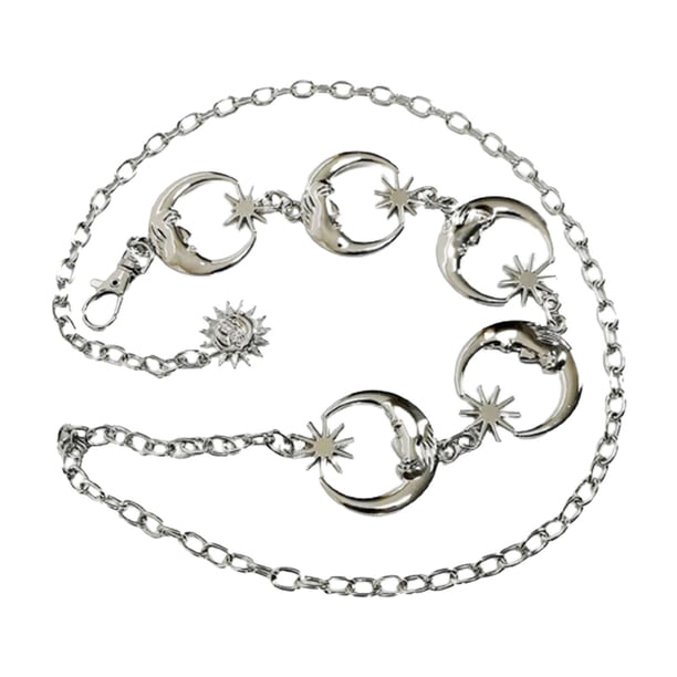 Cadena de cintura con colgante de estrella para mujer BLESIY Plata Cadena de la cintura