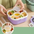 thumbnail image 2 of Moocorvic Lunch Box ,Bento Box Adult Lunch Box,Lunch Containers For Adults,1200ML-5 Compartment Bento Lunch Box,Built-In Reusable Spoon & BPA-Free, 2 of 9