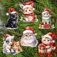 thumbnail image 3 of Christmas Cats Decorative Wooden Clip-on Ornaments of 6 by G. Debrekht - Christmas Decor - 8090016C-S6, 3 of 11