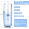 thumbnail image 3 of PINHEN 2 Pack Nano Facial Mister 30 ml Mini Face Humidifier Portable Facial Sprayer USB Rechargeable Handy Skin Care Machine for Face Hydrating, Daily Makeup, 3 of 6