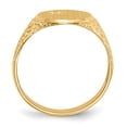 thumbnail image 2 of Solid 14k Yellow Gold 16.0x12mm Open Back Diamond Men's Engravable Monogram Signet Ring Band with CZ Cubic Zirconia Size 8.5, 2 of 6