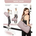 thumbnail image 6 of Gym Bag For Women Travel Duffel Gym Bags For Men Sports Carry On Bag Weekender Bags for Women Personal item Travel Overnight Bag With Shoe Compartment Wet Pocket Dance Yoga Black, 6 of 7