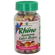 Nutrition Now - Rhino Gummy Calci-Bears with Vitamin D - 60 Gummies Formerly Swirlin' Calci-Bears