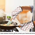 thumbnail image 5 of Cow and Strawberry Pink Pattern Cute Oven Mitts 2-Pack Set, Heat Resistant Kitchen Gloves for Oven, 7.7"x12", 5 of 5