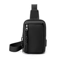 thumbnail image 1 of Bolso de pecho para hombre, moderno, multifuncional, repelente al agua, bolso de hombro, bolso cruzado de moda de calle, bolso pequeño simple, bolso para hombre, 1 of 5