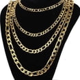 thumbnail image 6 of Cadenas Figaro Collares De Acero Inoxidable Color Dorado Oro, 6 of 12