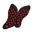 thumbnail image 5 of Xecao Sexy Red Lips Kiss Print Crew Socks for Men and Women, Men's Soft Moisture-wicking Sock, 5 of 7
