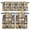 Blue Brown, variant on Watercolor Coffee Kitchen Curtains, Kitchen Curtains and Valances Set of 3, Retro Coffee Patchwork Light Filtering Tailored Tier Curtain 24 Inch Length Drapes for Cafe Sink Bedroom