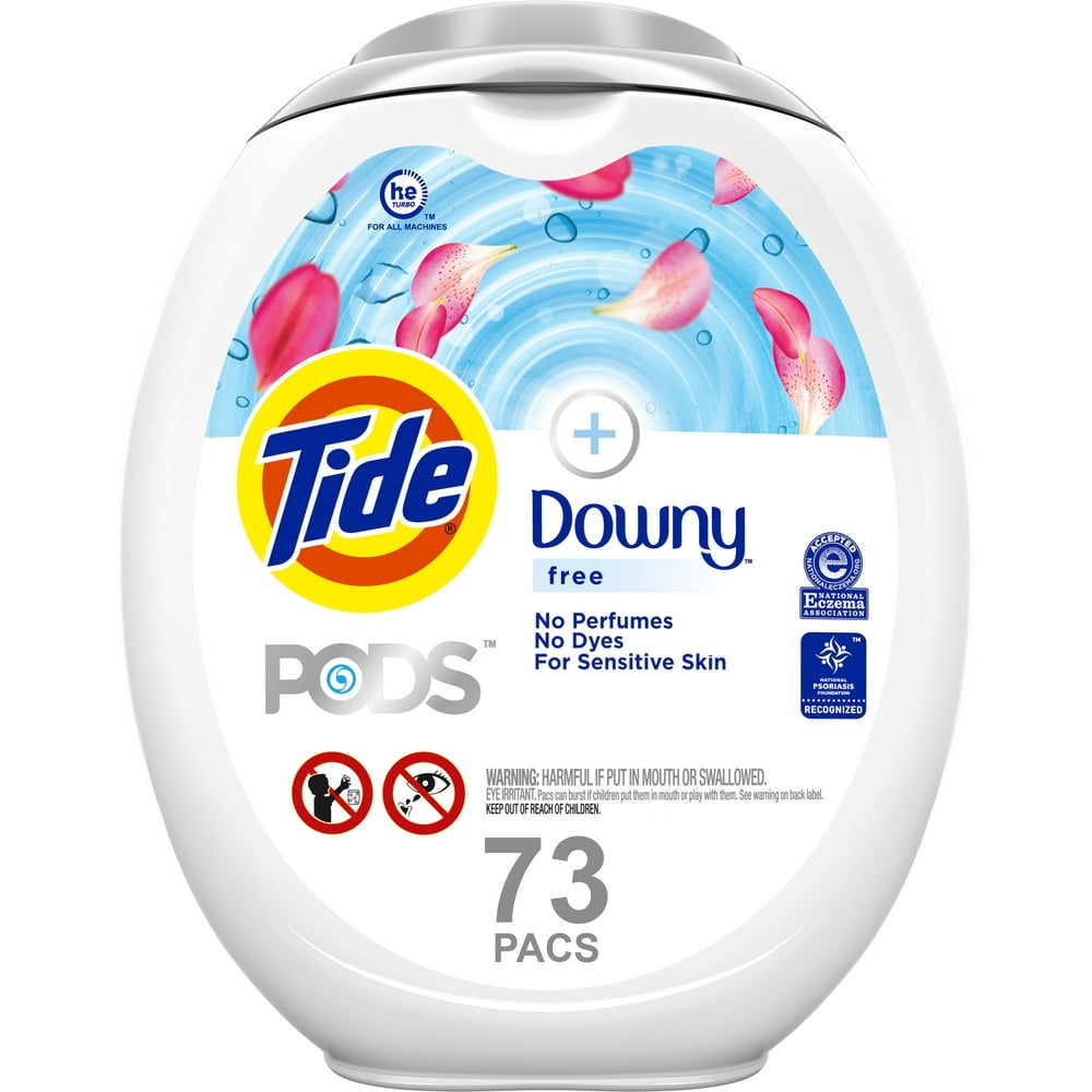Tide PODS Plus Downy Free, 73 ct Laundry Detergent Pacs