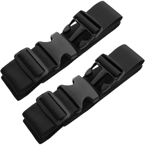 2 count 74?x2?Luggage Straps for Suitcases,Adjustable Suitcase Straps and Heavy Duty Strap Buckle Packing Straps Travel Accessories,Black
