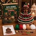 thumbnail image 4 of Crochet Christmas Tree Kit DIY Holiday Craft Set, with Knitted Cotton Yarn for Tabletop Shelf Mantel Festive Home Decor Gift, Christmas Gifts for Family and Friends(Puppy), 4 of 7