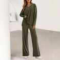 thumbnail image 2 of Matching Pajamas for Couples Fall Fashion Must Have Women Pajama Sets V Neck Cozy Women's Sleepwear Long Sleeve Shirts Womens Pjs Sets Green, 2 of 5