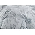 thumbnail image 3 of Swanson Beddings Gray Paisley Floral Print 3-Piece 100% Cotton Duvet Cover Set: Duvet Cover and Two Pillow Shams (Queen) (Comforter is NOT included), 3 of 3