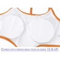 thumbnail image 6 of Serdomi Girls Cutout One Piece Swimsuit Adjustable Straps Orange&Blue Cross Back-Big Kid Bathing Suit Size 10, 6 of 7