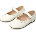 thumbnail image 4 of Kushyshoo Girl's White Heart Flats Soft Mary Jane Dress Party Shoes Non-Slip 11M, 4 of 8