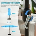 thumbnail image 3 of Aoodor 15ft Large Patio Umbrella with Base Stand, Outdoor Double-Sided Rectangle Umbrella - Light Blue, 3 of 9