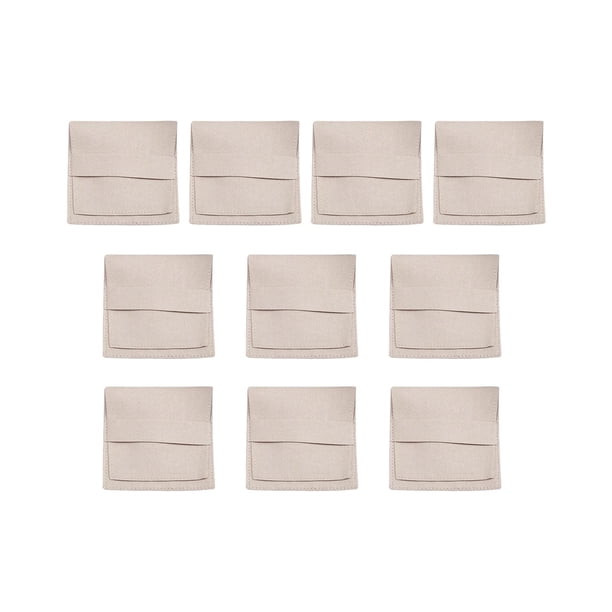 Bolsas de microfibra para joyería, bolsas para guardar joyas, bolsas tipo sobre organizador, suministros de fiesta para broches, anillos, lápiz labial beige 62 cm x 62 cm