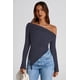 thumbnail image 3 of Remera PRETTYGARDEN Y2K Azul Marino Crop Top con Hombros Descubiertos Talle S, 3 of 9