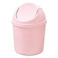 thumbnail image 3 of LAIOWEI Mini Trash Can, Desktop Waste Bin, Plastic Swing Lid Garbage Bin, Multi Function Household Trash Container for Kitchen Bathroom Office Pink 1Pcs, 3 of 6