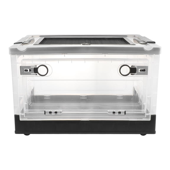 LOLIPPYY 1Set Black Plastic Hamster Cage Pet Terrarium with Front and Top Openings for Easy Feeding