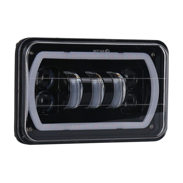 Faro LED de 4 X 6 Pulgadas Faro DRL Luz de Haz Alto y Bajo Transparente para Camión
