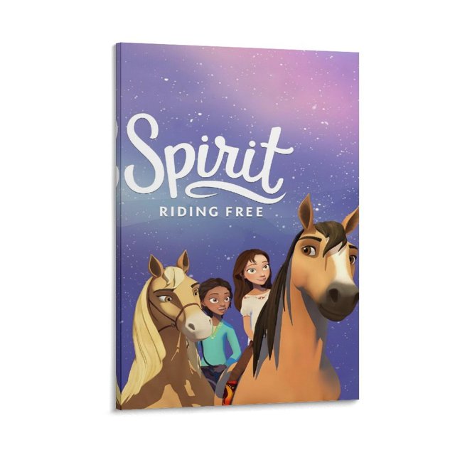 Spirit: Cabalgando Libre Cuadro decorativo colgante - Arte de pared - Póster enmarcado - Decoración de pared - Regalos para familia, amigos y aficionados 20*30 cm